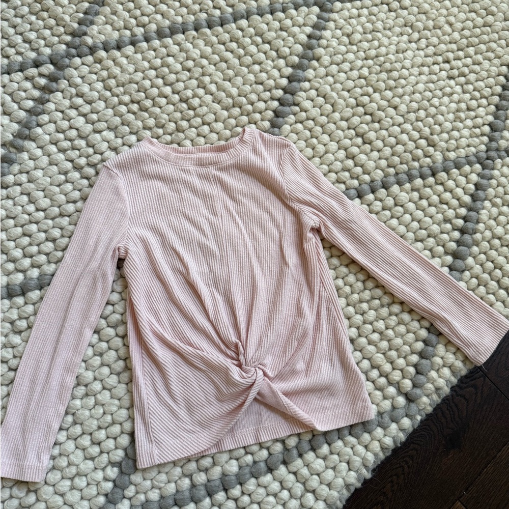 Cat & Jack Long Sleeve Knotted Top